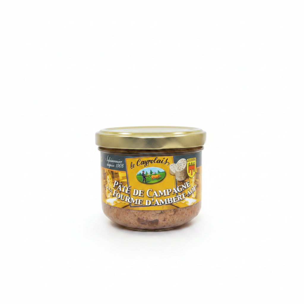 Pâté de Campagne Fourme d'Ambert AOP - fond blanc