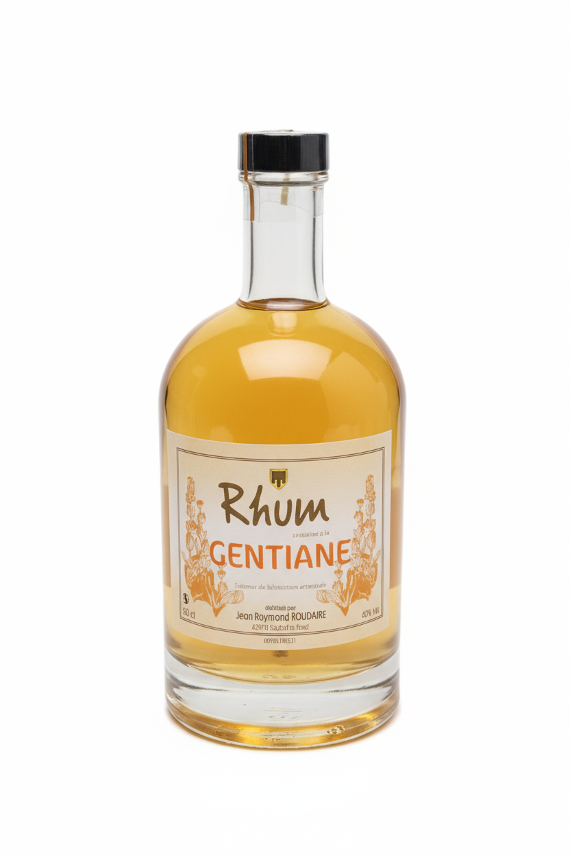 Rhum Gentiane fond blanc