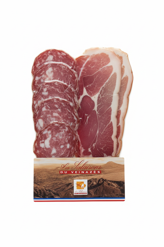 Jambon sec 4 tranches et Rosette 5 tranches - Les Salaisons du Veinazès