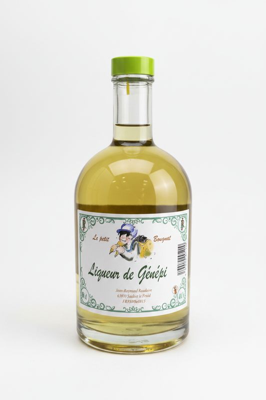 Liqueur de Génépi - fond blanc doré