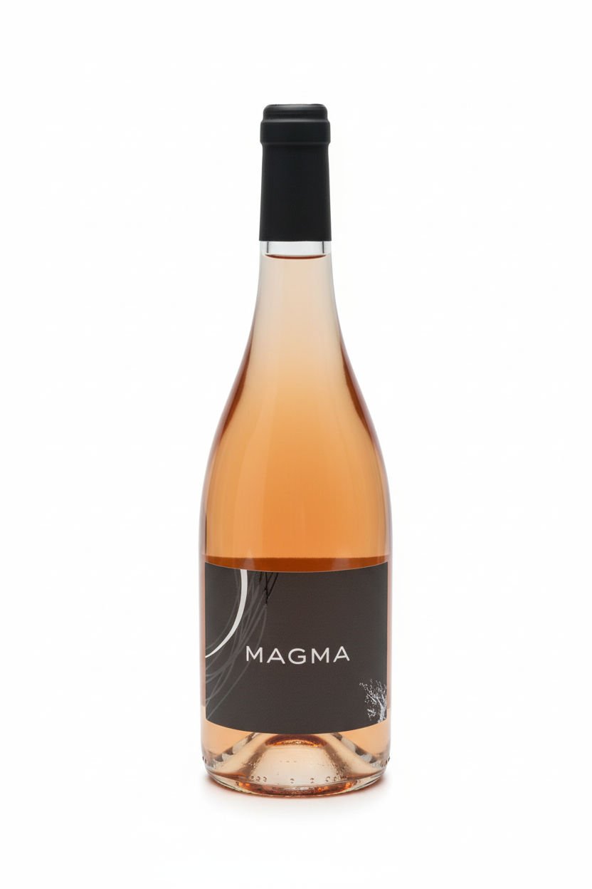Magma rosé fond blanc