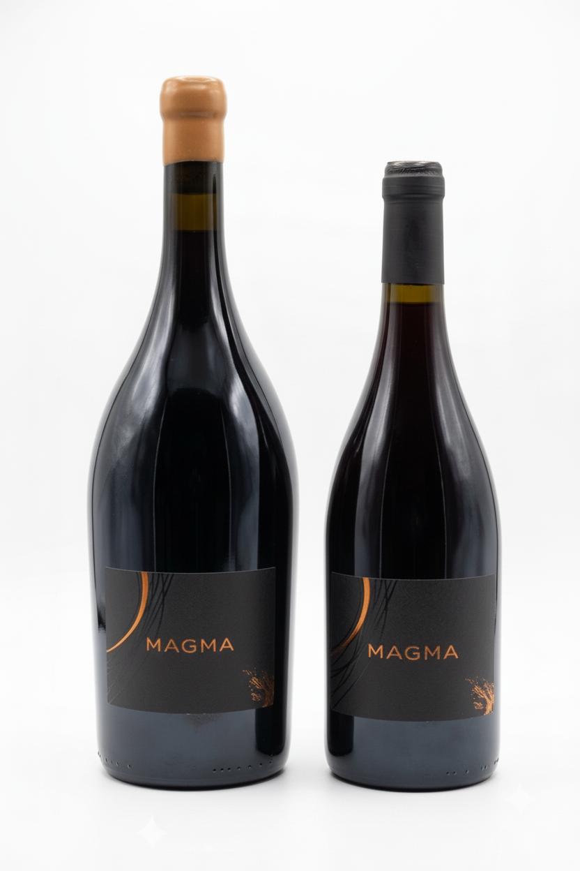 Magma Rouge - Magnum et 75cl propres fond blanc