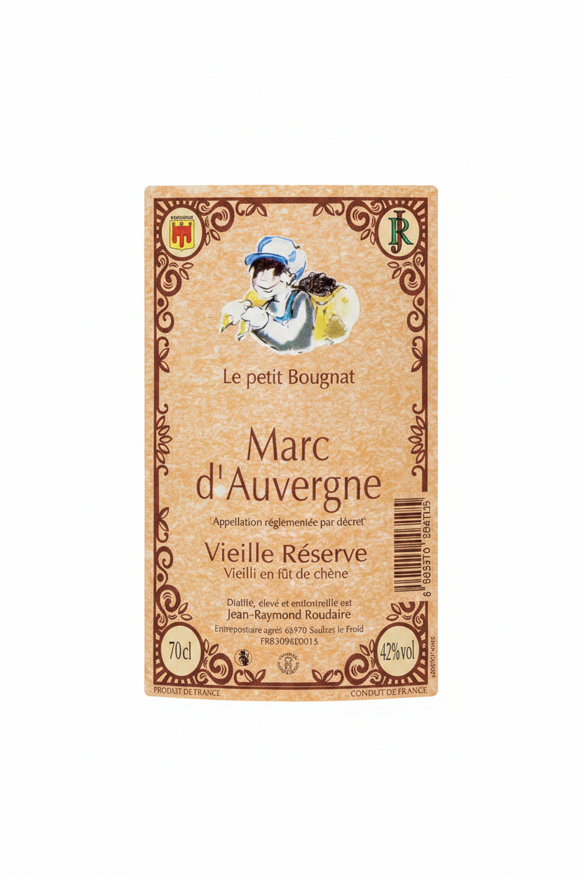 Marc d'Auvergne - étiquette seule