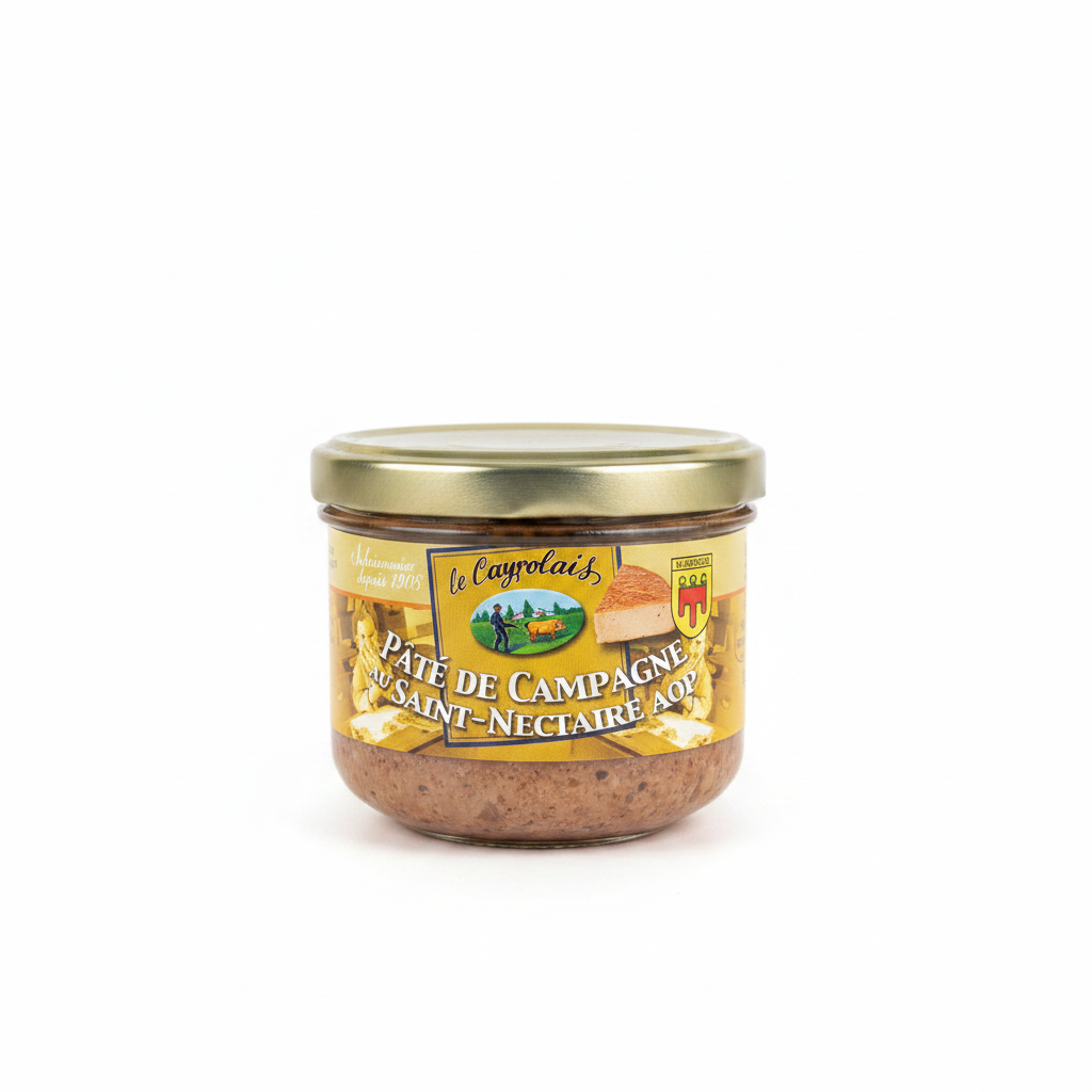 Pâté de Campagne Saint-Nectaire AOP - fond blanc