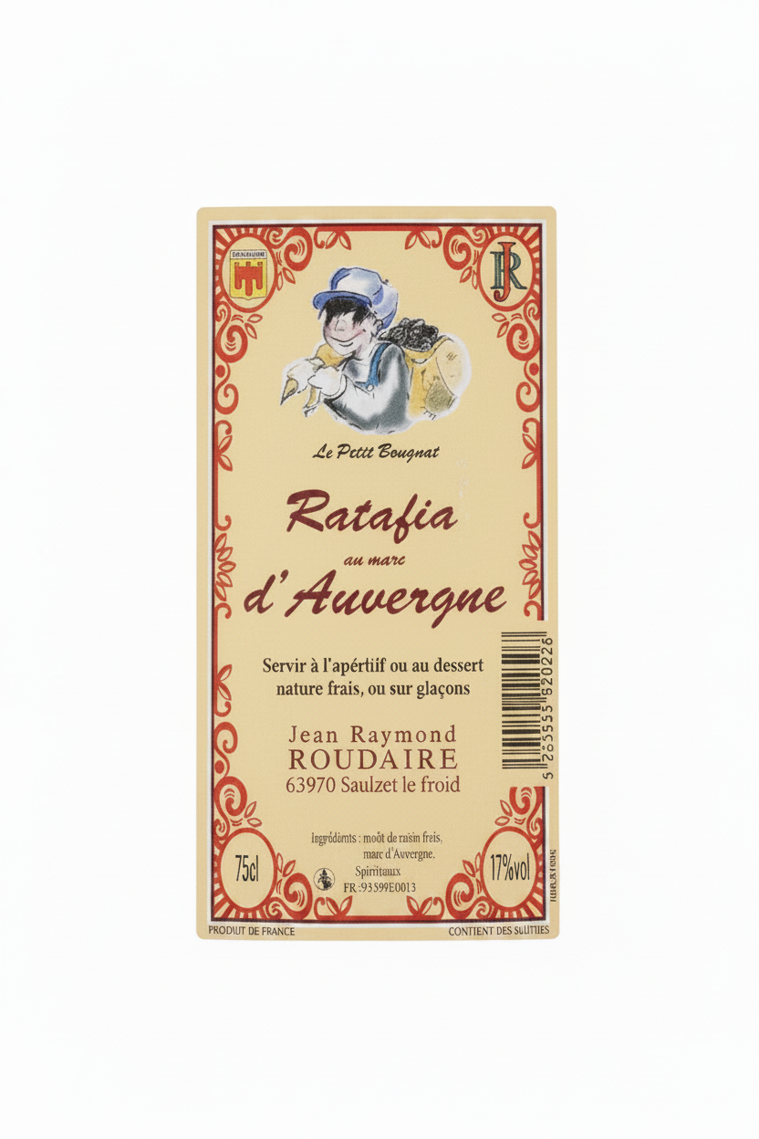 Ratafia - étiquette complète
