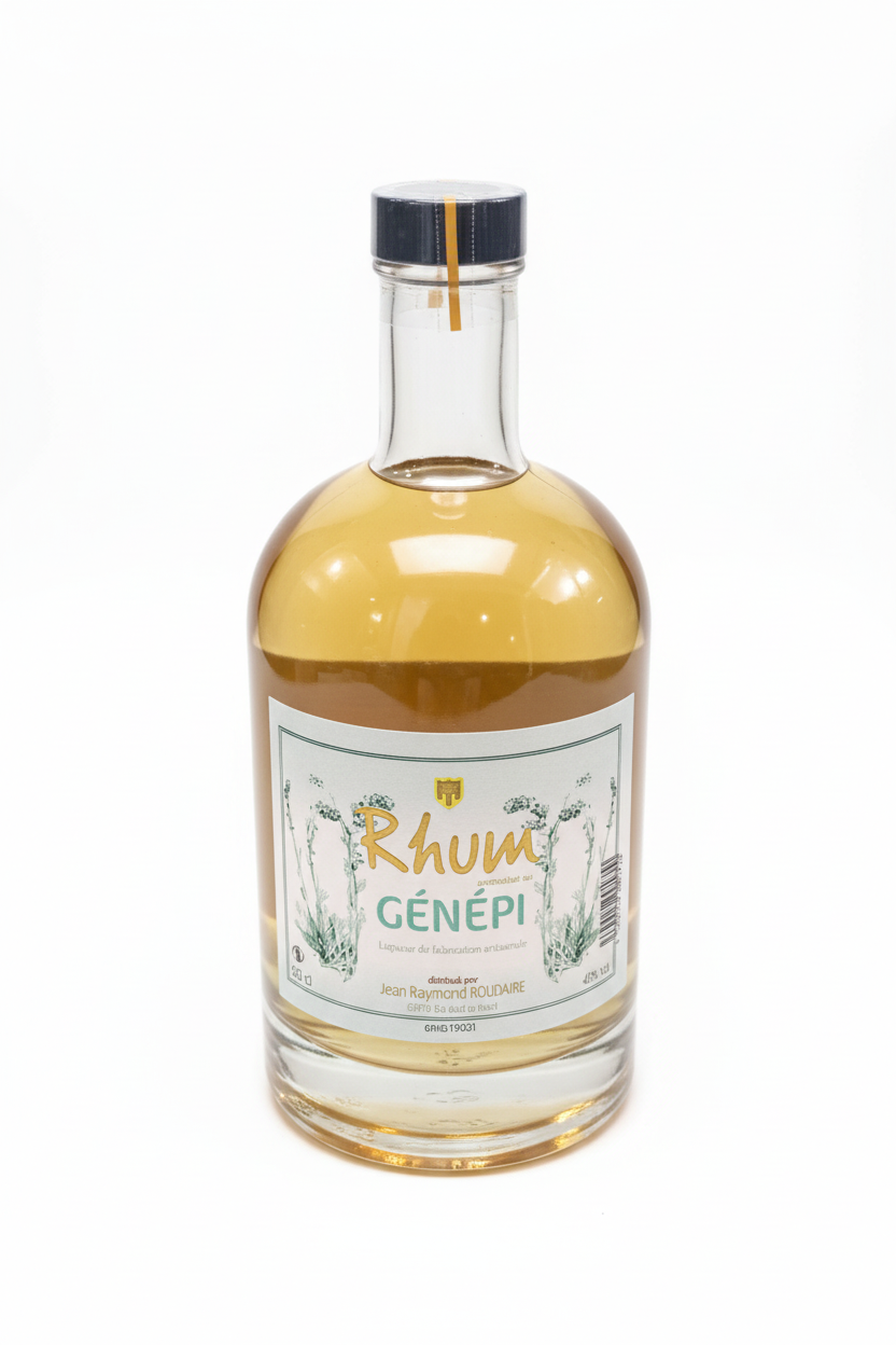 Rhum Génépi fond blanc