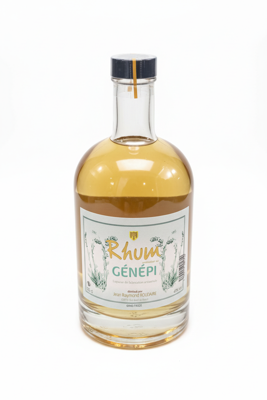Rhum Génépi fond blanc