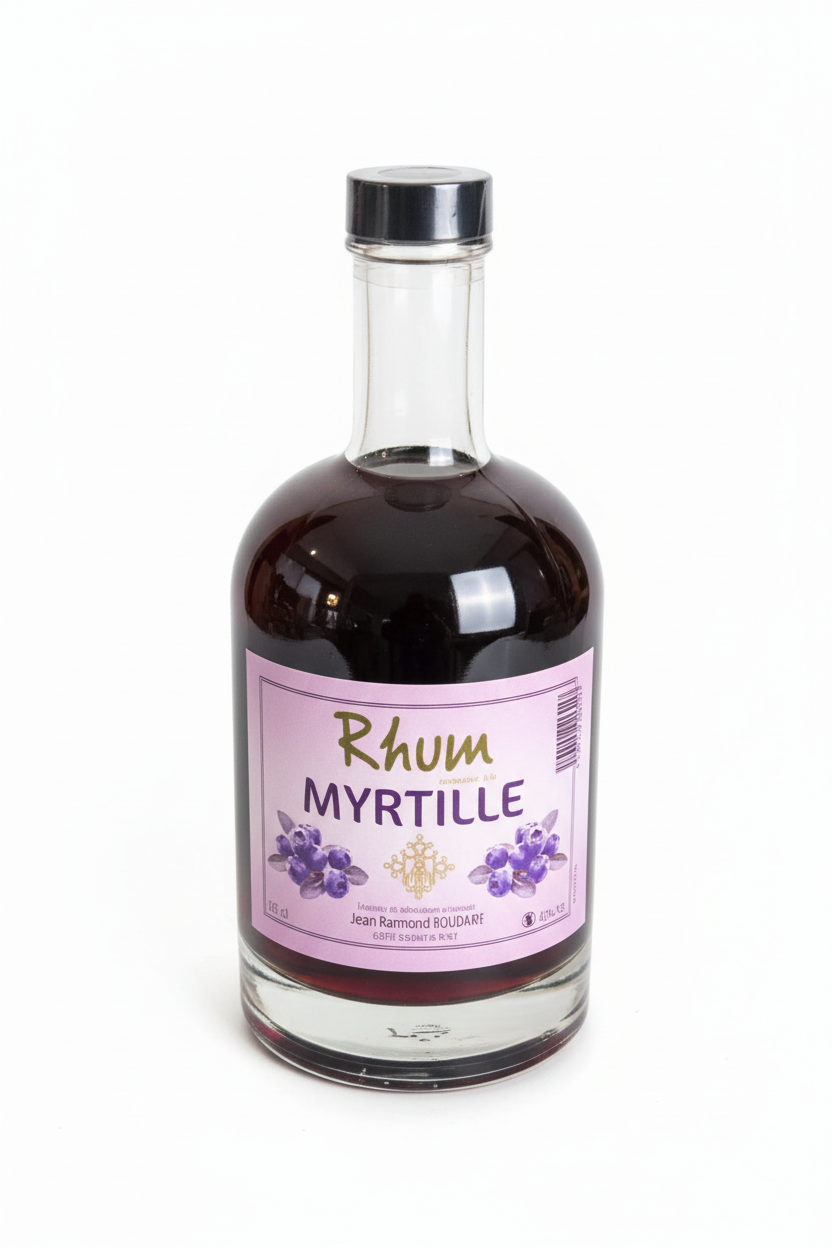 Rhum Myrtille fond blanc