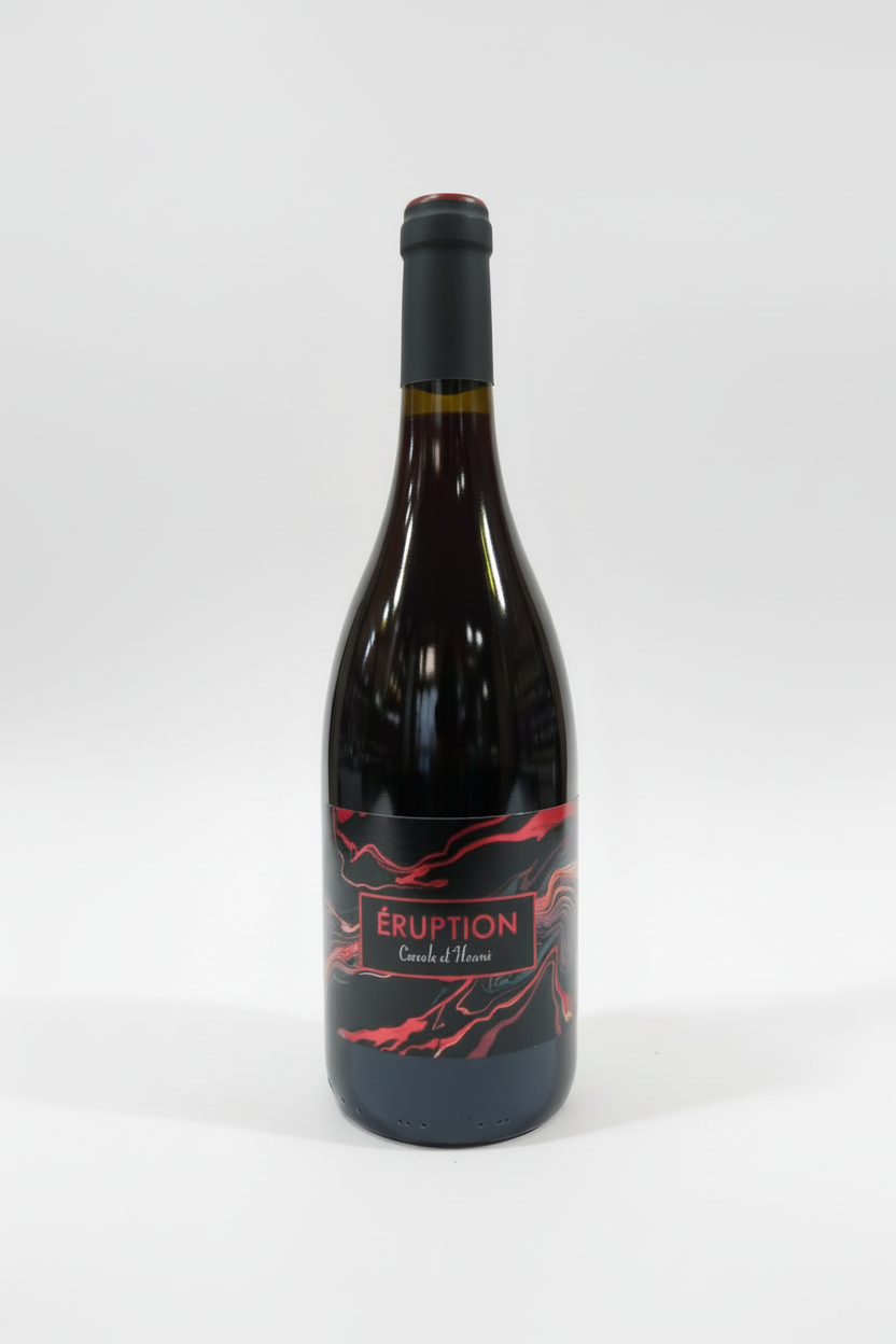 Éruption Rouge – bouteille rapprochée