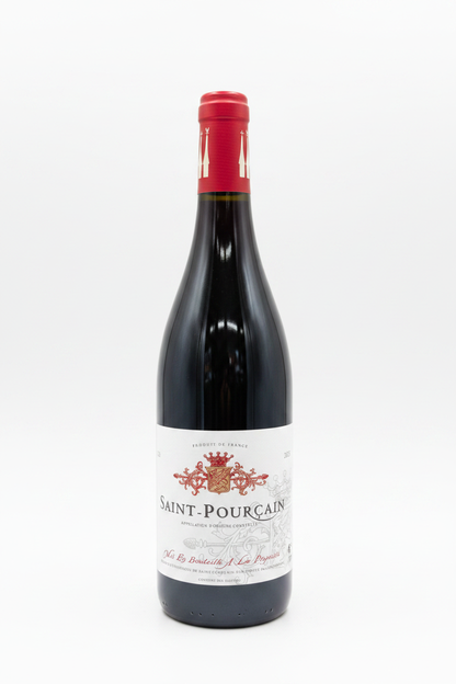 Saint-Pourçain Rouge - Bouteille centrée fond blanc