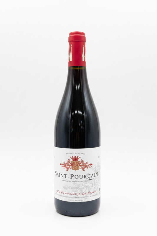 Saint-Pourçain Rouge - Bouteille centrée fond blanc