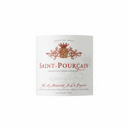 Étiquette Saint-Pourçain Rosé - fond blanc