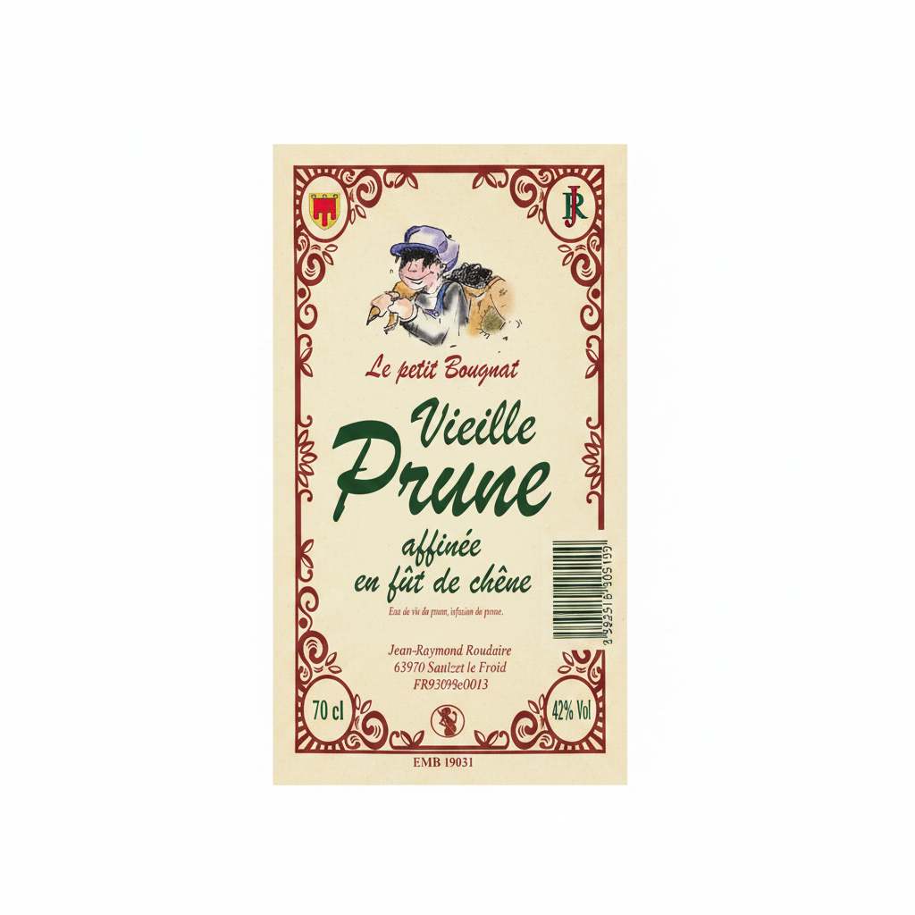 Étiquette Vieille Prune - fond blanc