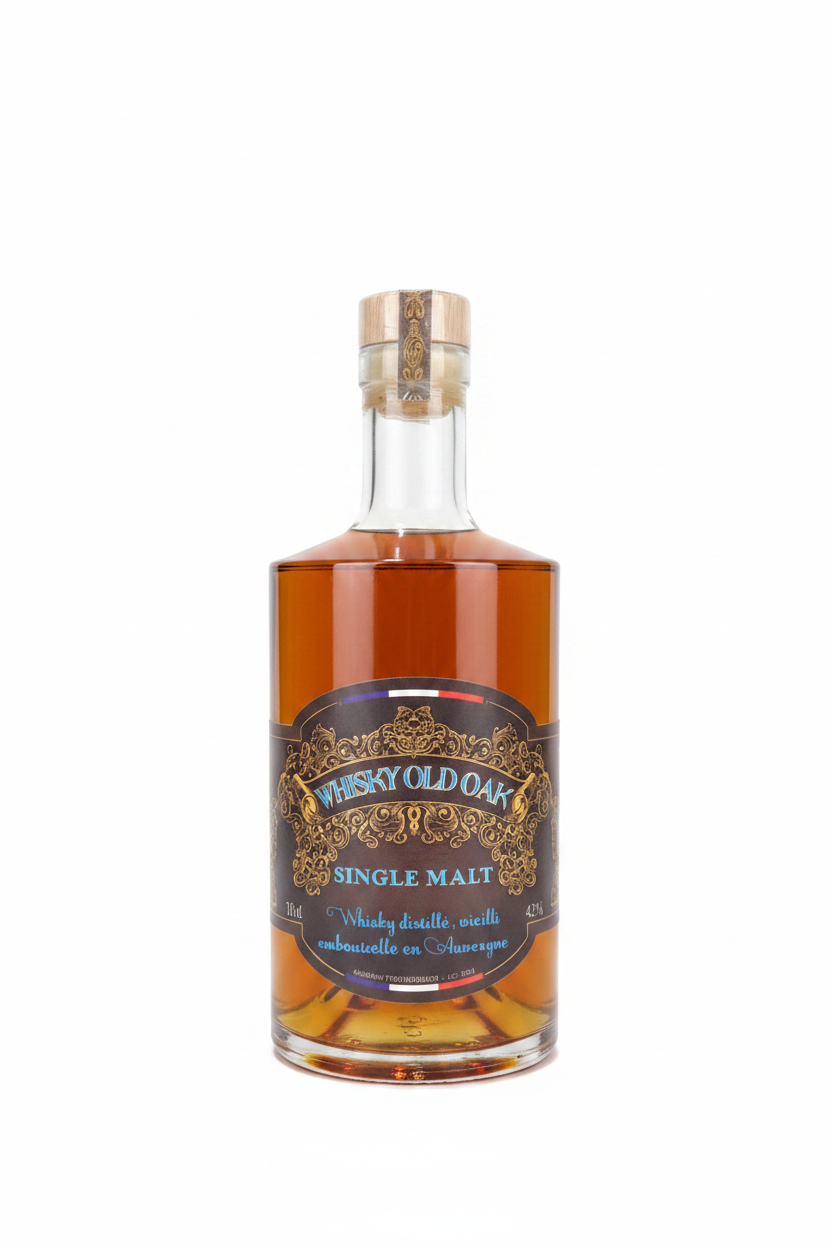 Whisky Old Oak Single Malt - fond blanc